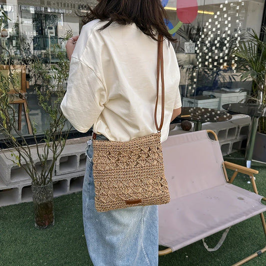 Chic Straw Crossbody Bag