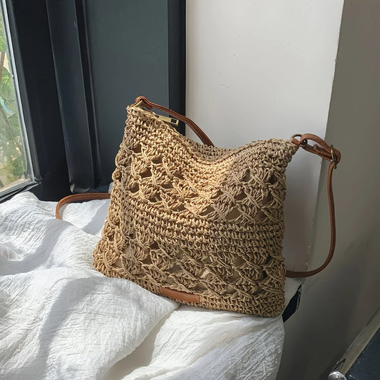Chic Straw Crossbody Bag
